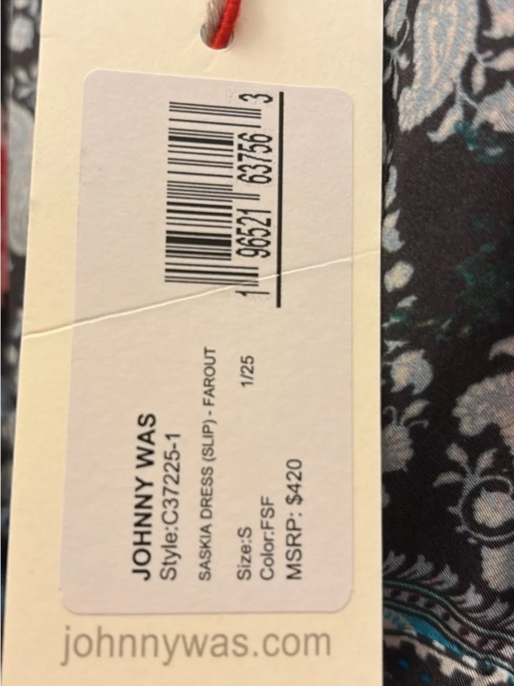 Johnny Was Multicolor Patchwork Maxi Dress with Turquoise Trim - Picture 11 of 15
